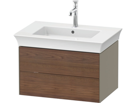 DURAVIT White Tulip, mueble de baño colgado en la pared, ancho 684 x fondo 458mm, con 2 cajones, con tecnología tip-on, WT43410