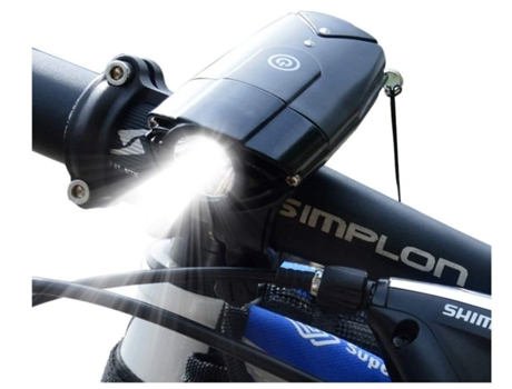 Luz de bicicleta Faro de bicicleta Recargable por USB 2000Mah / 1000 lúmenes Lámpara de faro de bicicleta Led Ip65 Faro -Negro ENZONS
