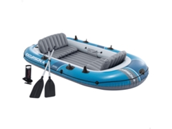 Barco inflable Intex de 4 piezas con remos, asientos inflables y bomba de inflado