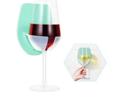KOFIHETY El soporte portátil para copas de vino, de acero inoxidable y con ventosa, ofrece una sujeción estable y sin corrosión para tus bebidas favoritas en c