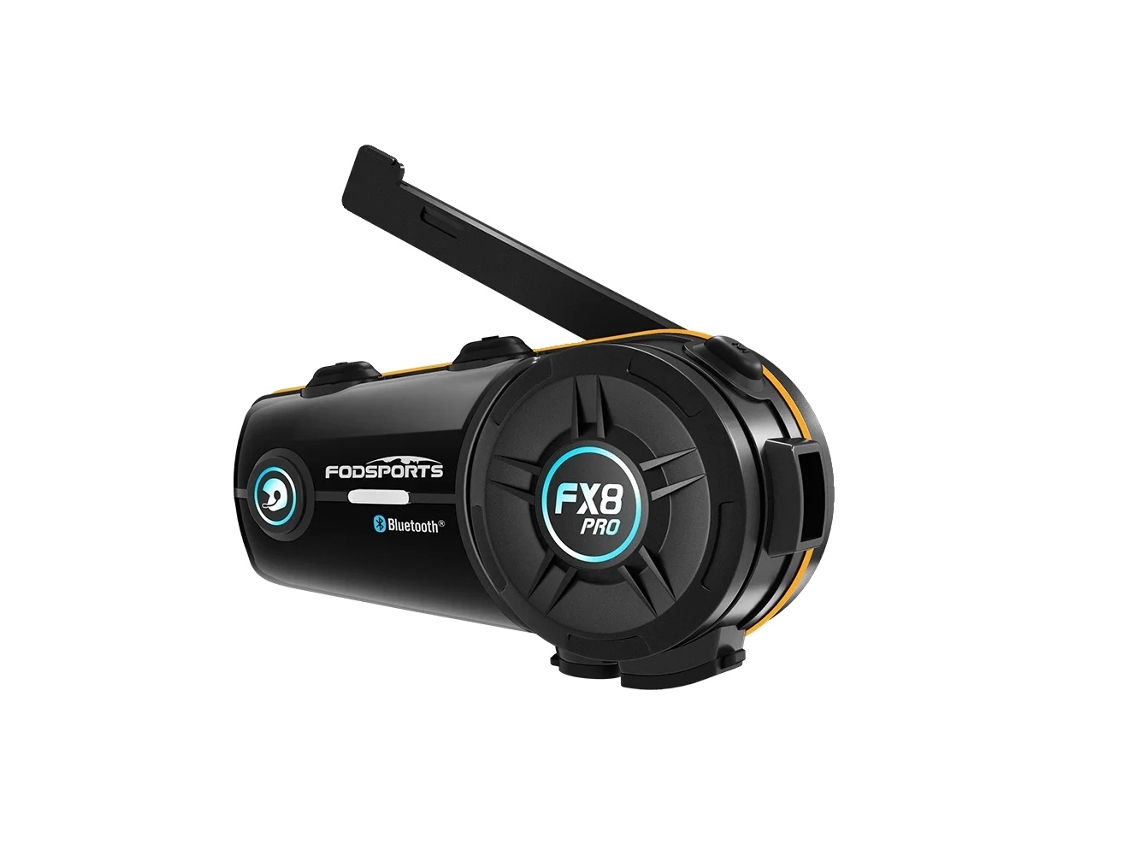 Intercomunicador Fodsports Fx8 Pro para motocicletas, alcance de 2000 m, conectividad para 8 conductores, radio FM OEM