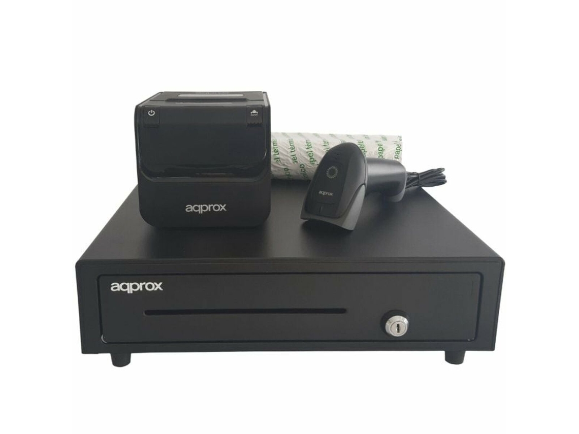 Cajón de efectivo negro de 2 piezas Apppospack4180 de 2 piezas