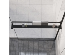 Estantería  Repisa de ducha para mampara de ducha 90 cm Aluminio negro Wsd246994 Lovely Home