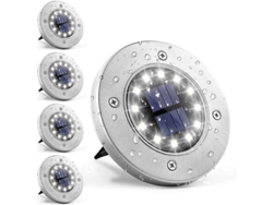 2026-luces Solares De Tierra 12 Led 4 Pack Exteriores Blancas Impermeables Para Senderos Jardín Patio