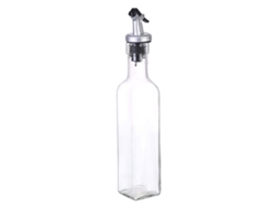 Juego de 2 botellas de aceite de oliva y vinagre, botella alta cuadrada de cristal para cocina. NEVEANCE