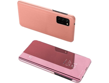 Carcasa Samsung Galaxy M51 LMOBILE Clear View Rosa