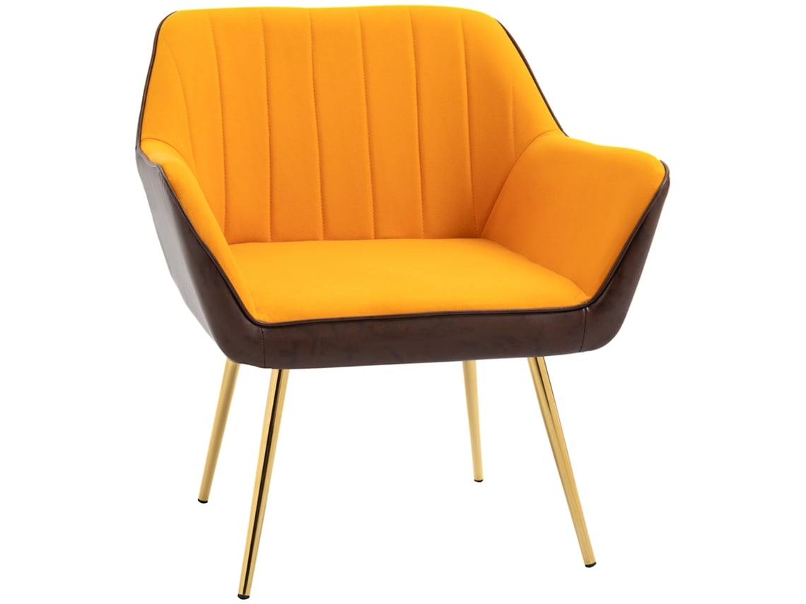 Sillón Tapizado En Piel Sintética De Terciopelo Con Respaldo A Rayas Y Patas De Color Gris Dorado.