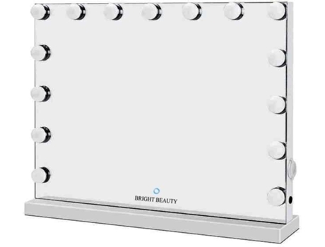 Espejo de Maquillaje BRIGHT BEAUTY VANITY Plateado (58 x 46 cm)