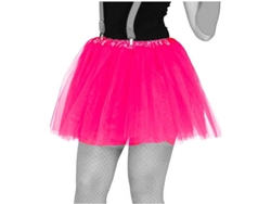 Tutú Fucsia Neón Para Adultos Con 3 Capas De Tul De 40 Cm De Largo Guircap23