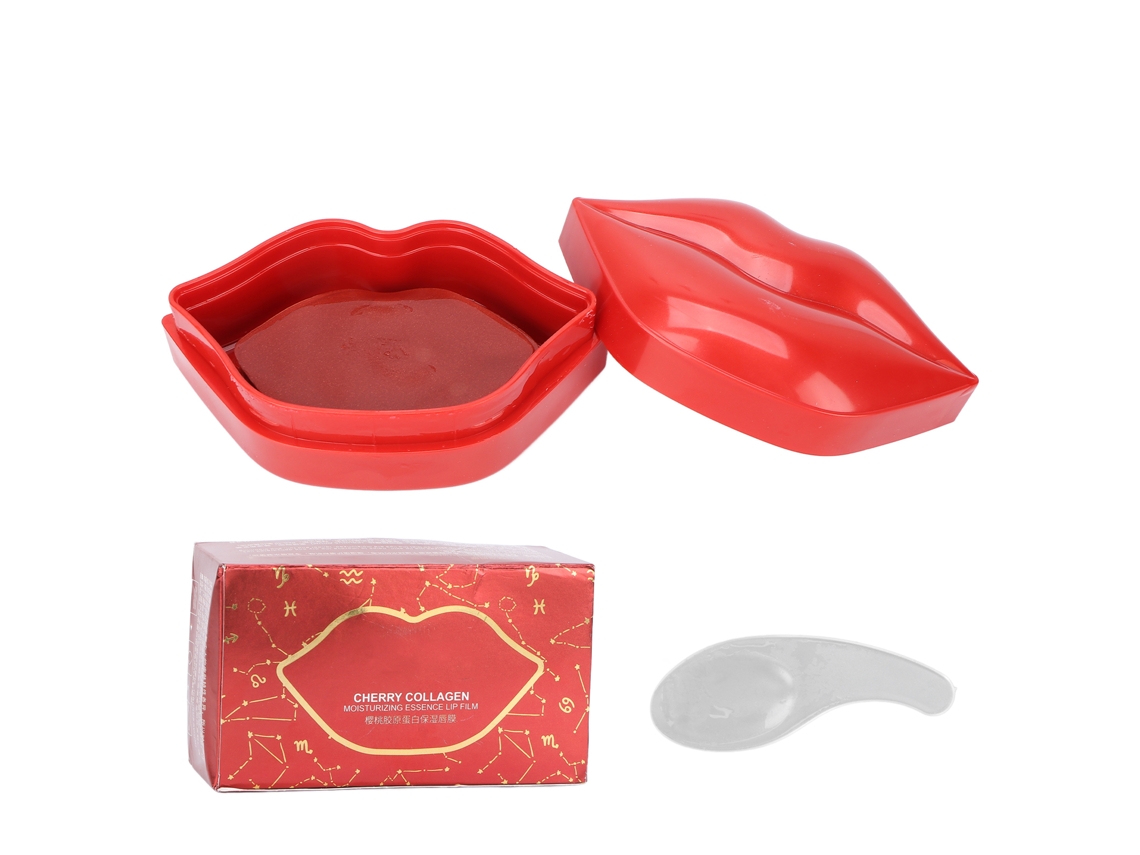 Mascarilla labial hidratante con colágeno de cereza para labios secos