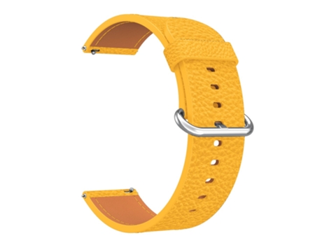 Correa de piel auténtica 22mm hebilla clásica para Samsung Gear S3 Classic/Galaxy Watch 46mm - amarillo