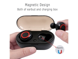 Auriculares Inalámbricos Bluetooth 5.0 Con Micrófono, Controles Táctiles Y Estuche De Carga De 450 Mah Para Deportes.