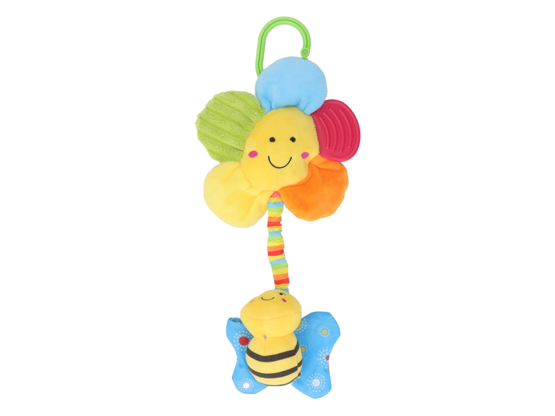 Brinquedo Musical Pendurado Para Bebê Com Caixa De Música Flor Sino Pelúcia Sensorial