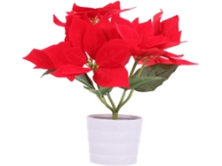 Lámpara De Flor De Pascua Para Maceta, Luz Decorativa Para Jardín, Iluminación Ambiental Navideña