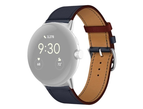 Correa de piel auténtica con hebilla para Google Pixel Watch - azul índigo