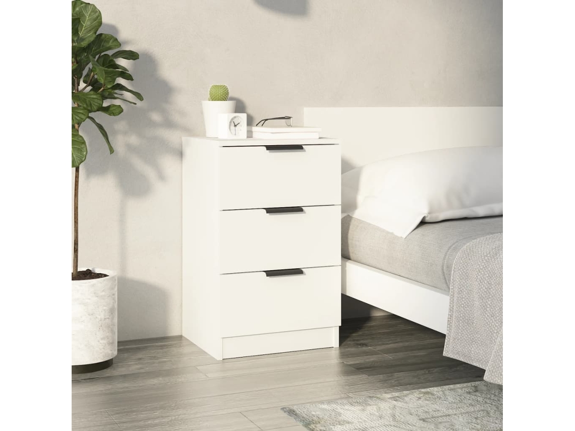 Mesita de noche blanca de 40 x 36 x 65 cm, DKD HOME DECOR
