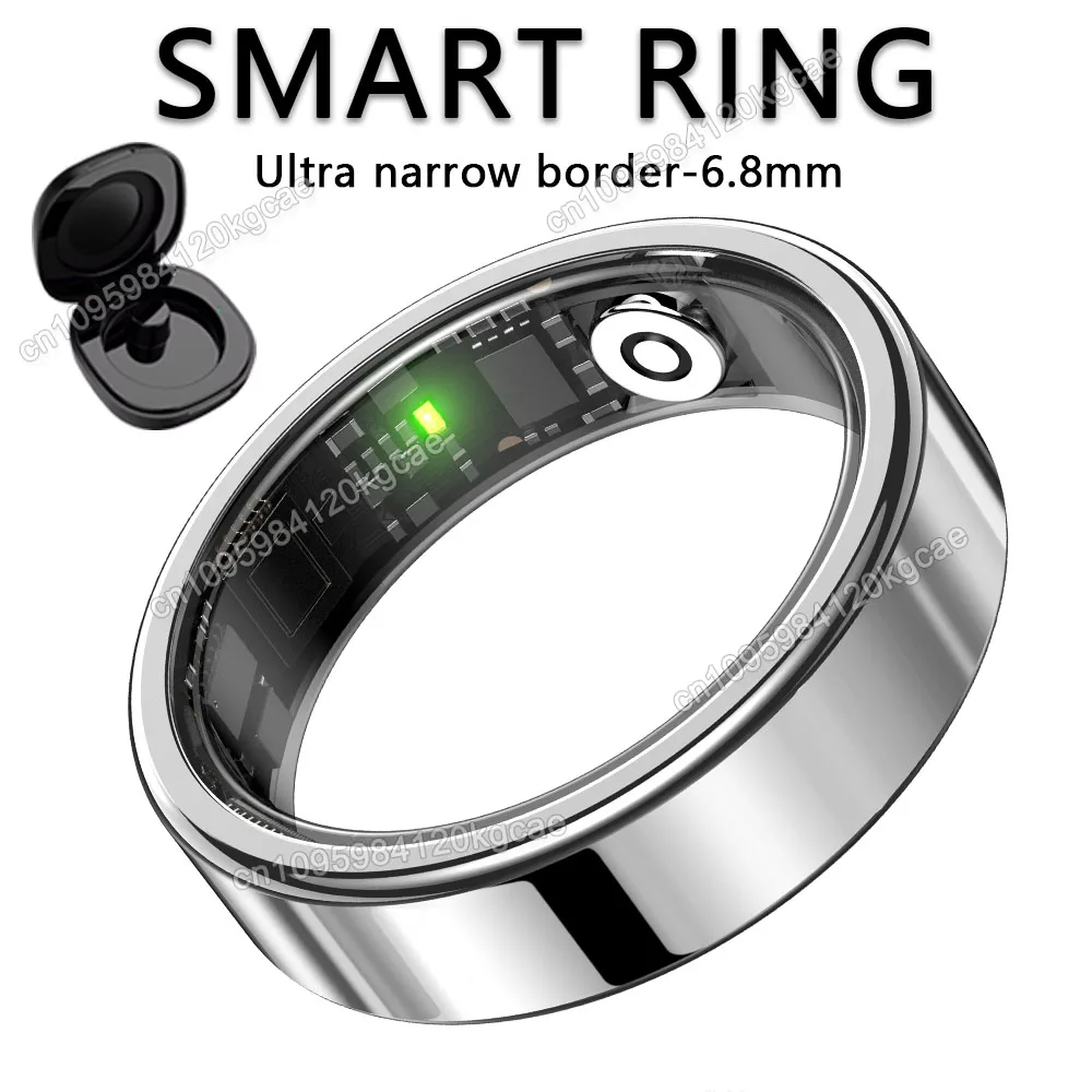(plata, Cargador, Número 13) Anillo Inteligente, Monitor De Salud De Oxígeno Y Sangre De La Frecuencia Cardíaca, Resistente Al Agua