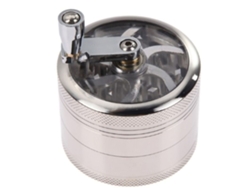 Mini molinillo de especias de 40 mm y 4 capas con manivela de aleación de zinc