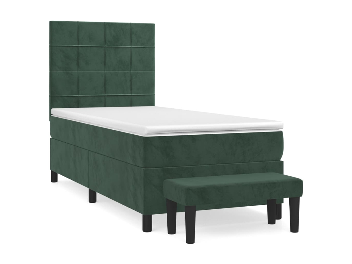 Cama Con Somier VIDAXL Verde Terciopelo (80x200 cm)