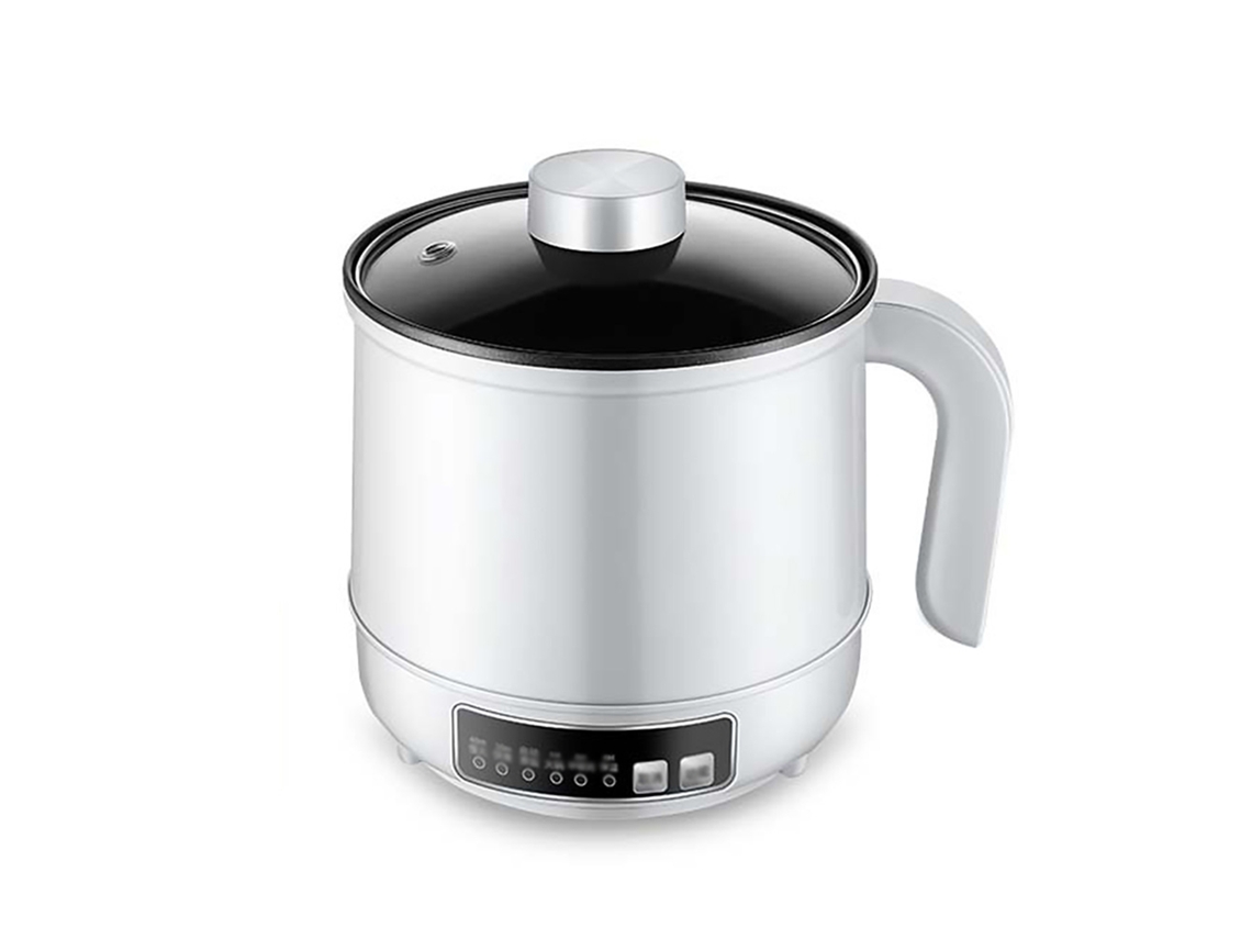 Olla Eléctrica Antiadherente De 1,7 L Con Aislamiento Automático Y Programación Para Ramen Y Fondue.