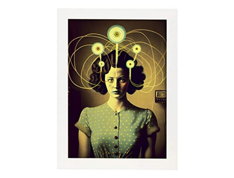 NACNIC Poster Células Nerviosas En Estilo Surrealismo Cinematográfico Ilustraciones Y Grabados De Historieta Abstracta Y Artística A3 Marcos Blanco...