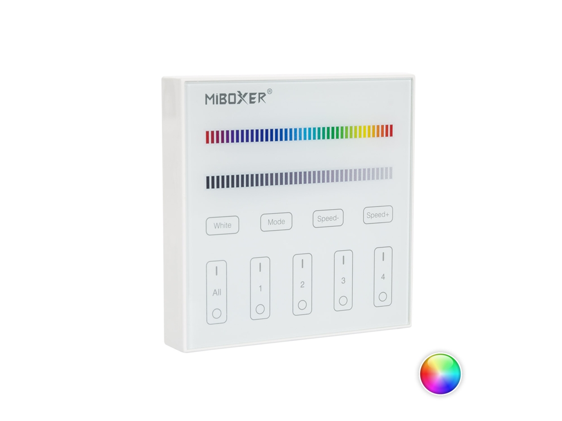 Conando RF para Regulador LED RGBW 4 Zonas MiBoxer B3 Branco LEDKIA