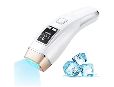 Depiladora Depilatoria Facial para Mujeres y Hombres con Función Ipl Ice en Casa Actualizada a 999.999 Flashes BISBISOUS Bikini Facial Blanco