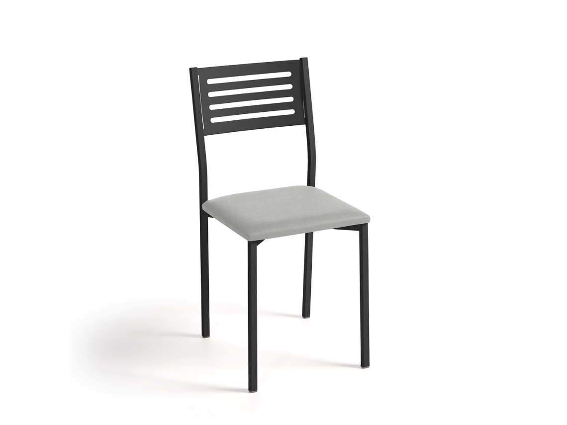 Cadeira de Cozinha Kati Preta 38x86x47cm Michigan Silver FANMUEBLES