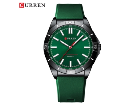 Relojes para Hombres, Reloj con Correa de Silicona para Hombres Relojes de Pulsera de Moda de Cuarzo Impermeables para Hombres-Concha Negra Verde L...