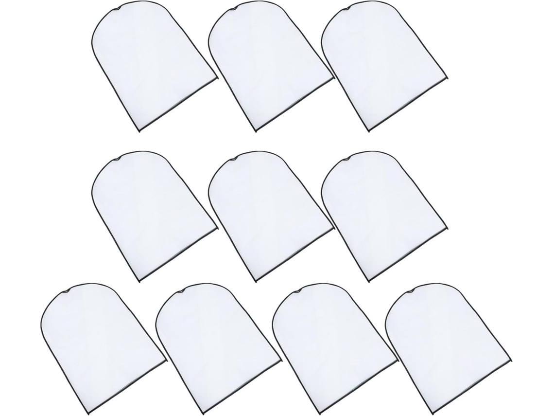 10 Fundas Protectoras Reutilizables Eva Blancas Colgar Ligeras Prácticas Almacenamiento Viajes Ropa