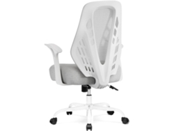 Silla de oficina ergonómica, silla de escritorio, silla gaming, malla transpirable, respaldo en forma de V, gris Comhoma