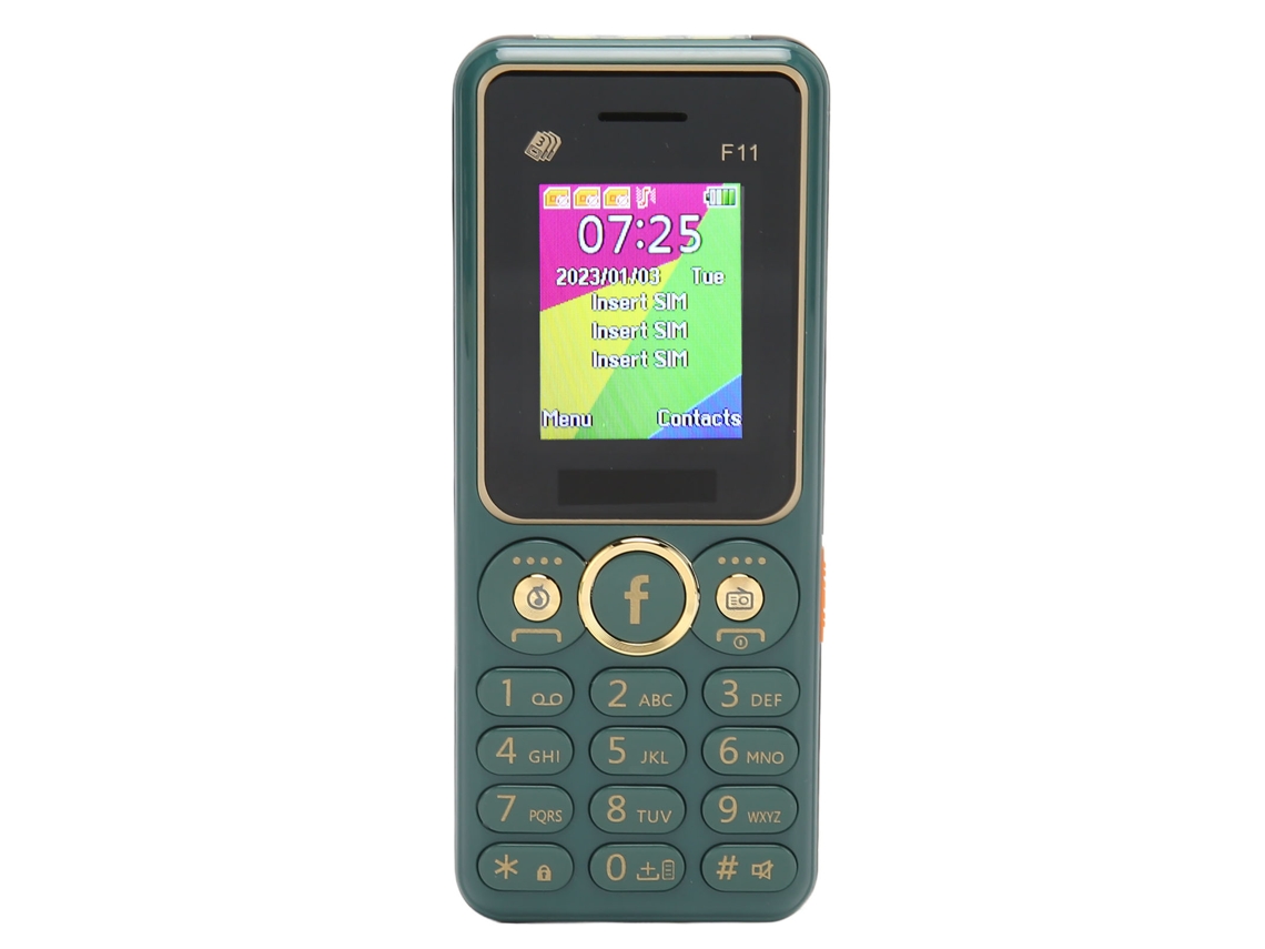 Teléfono Móvil 2g Gsm Desbloqueado Para Personas Mayores Con Batería De 3600 Mah, Botones Iluminados, 3 Tarjetas Sim Y Tarjeta Verde Del Reino Unido.