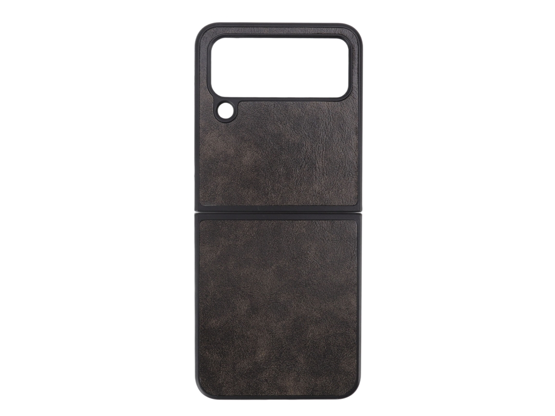 Capa De Couro Para Samsung Galaxy Z Flip 4 Capa Protectora De Tela Plegável Camuflagem Verde