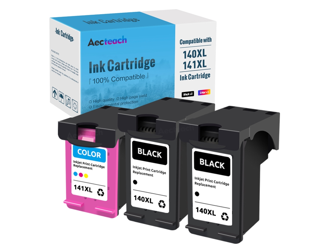 1 cartucho de tinta de repuesto Techeach negro para HP 140XL, HP 140XL, HP140, HP141 Photosmart C4583, C4283, C5283, Deskjet D4263