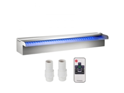 Fuente cascada decorativa de acero inoxidable con LED RGB y control remoto Tekmaquinas