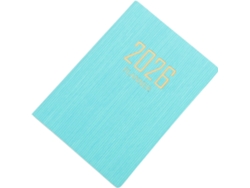 Mini agenda mensual de bolsillo A7 2026, azul y verde, papel grueso transparente, organizador portátil para la escuela y Gokoco