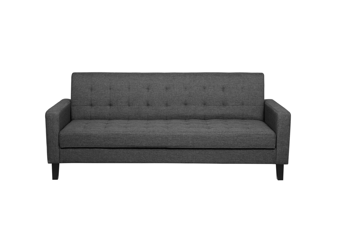 Sofá cama BELIANI Vehkoo de Poliéster Gris 200x77x86