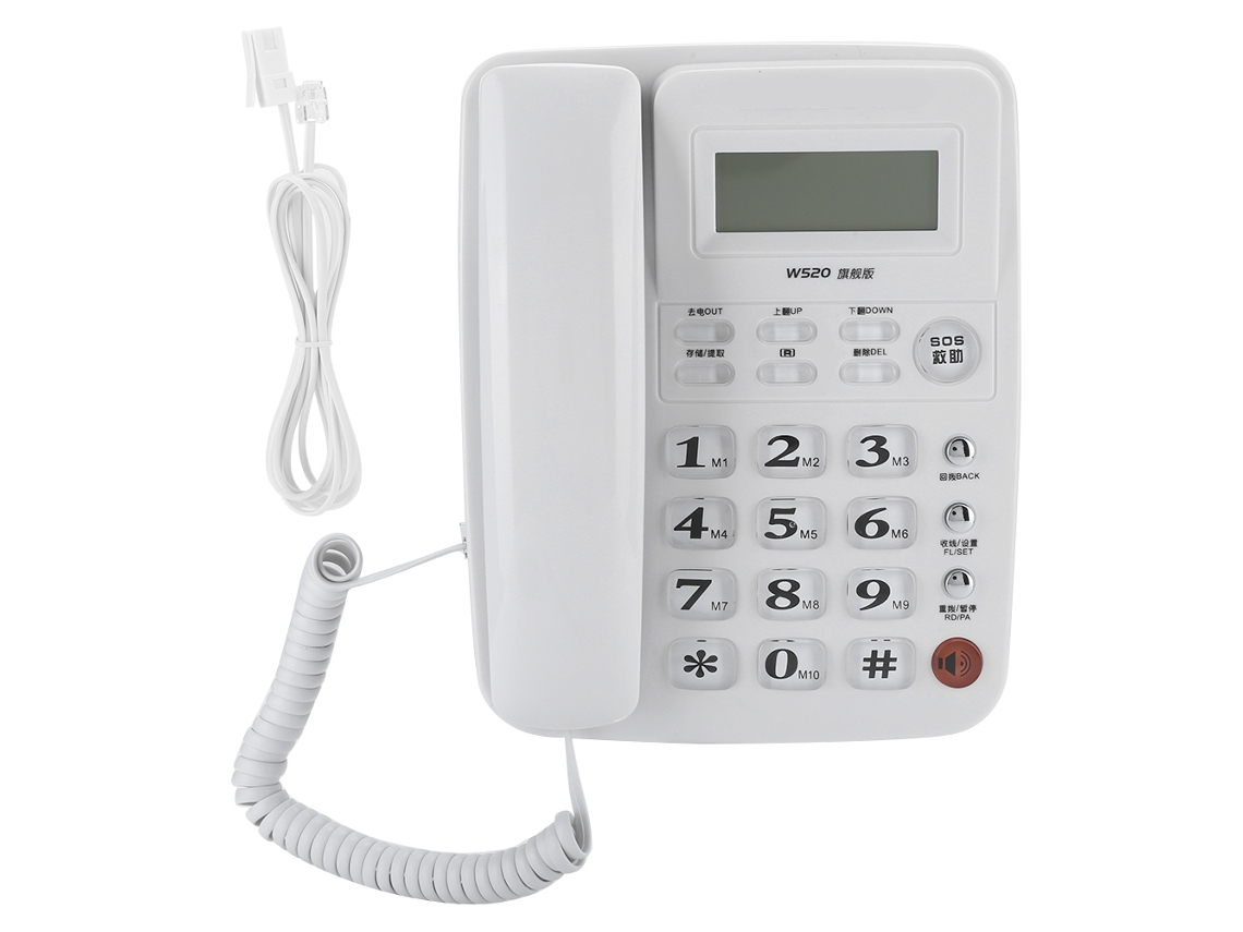 Teléfono fijo (identificador de llamadas, uso residencial y comercial)