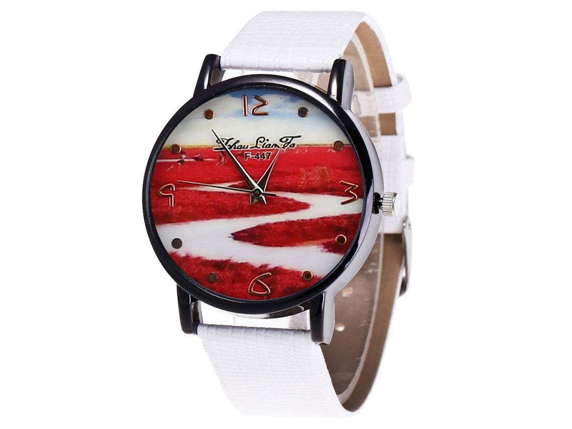 Elegante Reloj De Pulsera De Cuarzo Para Hombre Y Mujer (blanco)