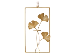 Tubo de ensayo con hoja de ginkgo para decoración de pared
