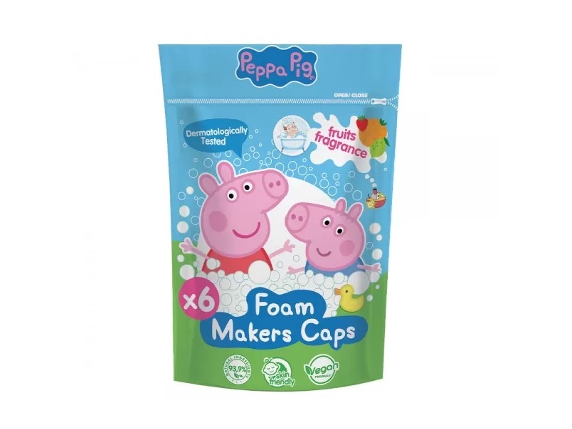 Set de juguetes musicales para baño infantil, 6 piezas, 16 g cada una, Peppa Pig