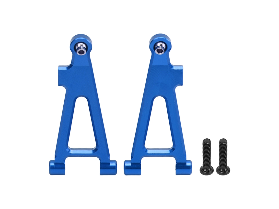 2 Brazos Inferiores Delanteros De Aleación De Aluminio Para Coche Rc Mjx 1/16 16208 16207 16210 Azul