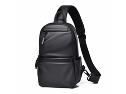 (Negro) Bolso bandolera multifuncional, resistente al agua e impermeable.