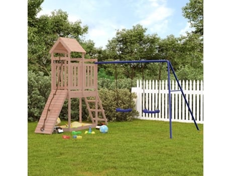 vidaXL Parque infantil de exterior madera maciza Douglas