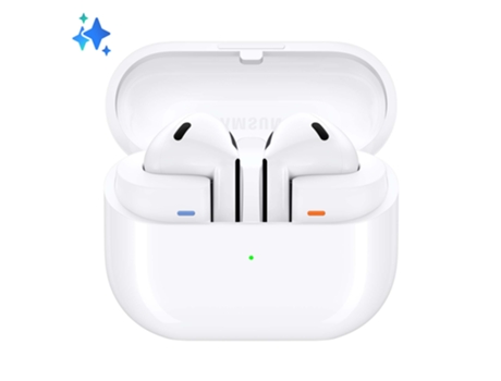 Auriculares Bluetooth True Wireless SAMSUNG Galaxy Buds3 (In Ear - Micrófono - Noise Cancelling - Blanco)