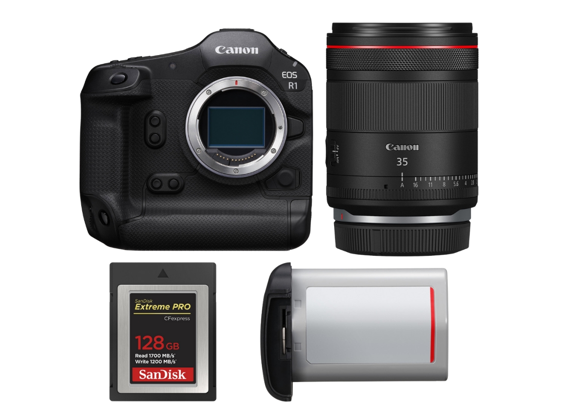 Canon Eos R1 + Rf 35mm F/1.4 L Vcm + 1 Sandisk 128gb Extreme Pro Cfexpress Type B + Canon Lp-e19 + Ebook “20 Consejos Para Fotos Que Impactan”