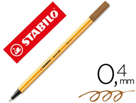 Marcador Stabilo Ponta de Fibra Point 88 Castanho 0.4 mm
