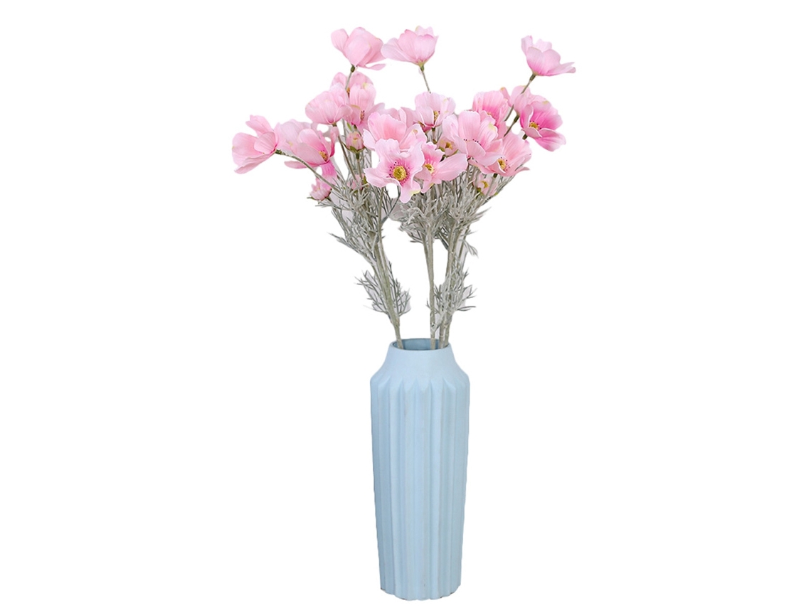 TRUYUETY Flor Artificial Cosmos Bipinata Simulada Bouquet Para Decoração De Interiores (cor De Rosa)