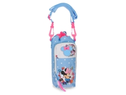 Bolso bandolera portabotellas Minnie Flowers Disney (azul claro, 8x22x8cm)