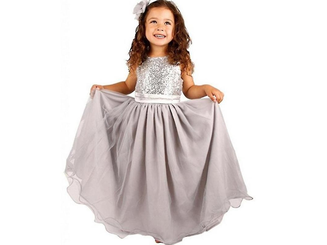 Vestido De Princesa Con Lentejuelas Para Niñas, Ideal Para Fiestas, Bodas, Damas De Honor O Como Tutú - Nuevo